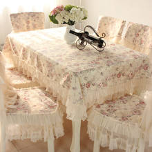 Fashion Pastoral Table Cloth with Lace Cotton European style Rectangular 2 styles Dinning Tablecloths Chair Covers table cover 2024 - buy cheap