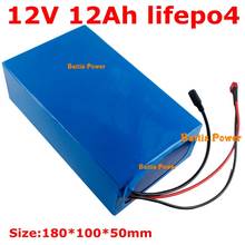 12ah lifepo4-fonte de alimentação de bateria portátil, 12v, 10ah, pacote de bateria para motocicleta, câmera cctv, luz de led, backup + carregador 2024 - compre barato