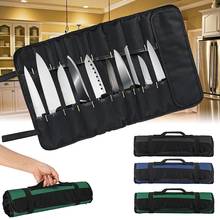 New 1Pc Portable 22 Pockets Oxford Cloth Kitchen Cooking Chef Knife Roll Bag Storage Pouch Carry Case 2024 - buy cheap