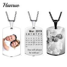 Personalized Necklace Cremation Urn Ashes Custom Photo Name Date Necklace Stainless Steel Memorial Jewelry for Women Men Pets 2024 - buy cheap