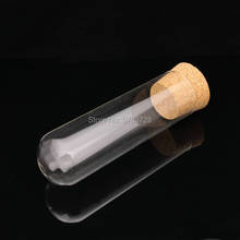 1pcs 40x150mm transparent round bottom glass test tube with cork stopper Flat - mouth thickened glass tube, teaching equipment 2024 - buy cheap