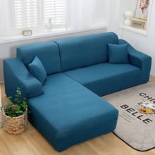 Solid Color L Shape Corner Sofa Cover Elastic Sectional Sofa Seat Covers Tight Wrap Stretch Couch Covers for Sofas Room Decor 2024 - buy cheap