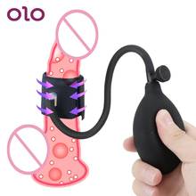 OLO Erotic Penis Trainer Inflatable Penis Pump Enlarger Cock Pumping Sleeve Male Enhancement Pumps Sex Toys for Men 2024 - buy cheap