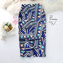 2022 Women's Pencil Skirts letters Printed Graphic Summer Autumn High Waist  Slit Tube faldas Woman Stretch Skirt Female 2024 - buy cheap