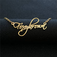 Women Men Jewelry Personalized Script Style Name Pendant Necklaces Customize Cursive Nameplate Choker Necklace Bridesmaid Gift 2024 - buy cheap