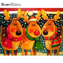 Evershine 5D DIY Diamond Painting Deer Mosaic Art Diamond Embroidery Animal Rhinestone Picture Christmas Decorations 2024 - buy cheap