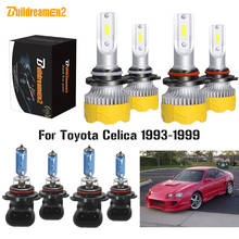 Buildreamen2 4 X Car Headlight High Low Beam LED Halogen Headlamp Bulb 12V For Toyota Celica 1993 1994 1995 1996 1997 1998 1999 2024 - buy cheap