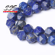 Natural Faceted Stone Beads Lapis lazuli Loose Spacer Beads For Jewelry Making DIY Bracelet Earrings Accessories 15" 6/8/10mm 2024 - buy cheap