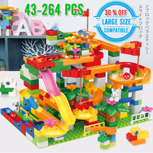 Funil de brinquedo infantil, conjunto de blocos de construção de montar bola de mármore, brinquedo de tijolos e labirinto para crianças 2024 - compre barato