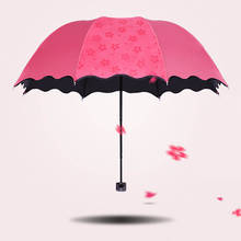 Paraguas plegable para deportes al aire libre, sombrilla a prueba de viento con flores y lluvia, Anti-UV, NIN668 2024 - compra barato