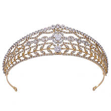 Tiaras con diamantes de imitación de circón, tocado nupcial, diademas de princesa, corona de boda para fiesta, accesorios de joyería para el cabello 2024 - compra barato