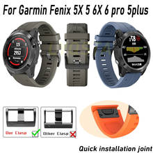 Correa de silicona para reloj Garmin Fenix 5 5X Plus 6X 3 HR S60 Forerunner 945, de liberación rápida y fácil ajuste, accesorios de 26 y 22MM 2024 - compra barato