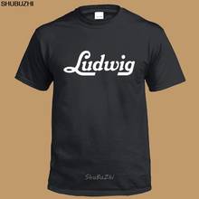 Новая мужская черная футболка с музыкальным логотипом Ludwig Drums, летняя Мужская модная футболка, удобная футболка, Новое поступление футболок sbz3197 2024 - купить недорого