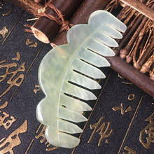 Hot Sale 1Pc  Traditional Chinese Nature Jade Comb Massage Spa Acupuncture Head Treatment Gua Sha Board 2024 - buy cheap