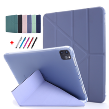For iPad Pro 12 9 2020 2018 Case Tri Fold Leather Stand Cover For iPad Pro 12.9 Case With Pencil Holder 3rd 4th Gen Tablet Case 2024 - buy cheap