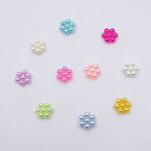 100pcs Mix color 9mm/10mm Imitation ABS FlatBack Cabochon Flower Pearl Beads For DIY Scrapbook Jewelry Nail Art 2024 - buy cheap