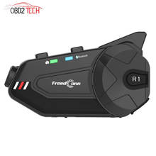 Freedconn-fone de ouvido bluetooth para motocicleta, intercomunicador à prova d'água, alcance de 1500m, 6 pilotos, wi-fi 2024 - compre barato