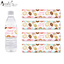 Donuts Theme Party Bottle Labels Decoration Donut Tea Time Ball Event Birthday Party Decorations Supplies Personalized Wrapper 2024 - buy cheap