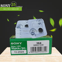 25 шт. для Sony Оригинал 1,55 В 364 SR621SW V364 SR60 SR621 AG1 Однослойная упаковка для часов батарейный блок 2024 - купить недорого