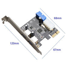 PCI Express PCI-E USB 3.0 Card 2 Ports Expresscard Mini USB3 Gigabit Card Adapter for Desktop Computer 5Gbps Super Speed 2024 - buy cheap