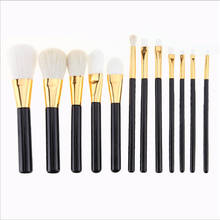 12Pcs Makeup Brushes Tool Soft Goat Hair Cosmetic Powder Eye Shadow Foundation Blush Blending Beauty Make Up Brush 2024 - buy cheap