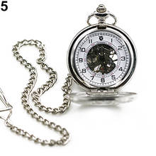 Unissex vintage números árabes fob relógio de bronze bolsos mecânicos relógio presente numerais romanos quartzo colar bolsos 2024 - compre barato