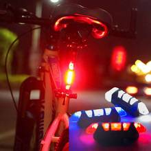 Bike Bicycle Lights LED USB Rechargeable Waterproof Rear Tail Light Mountain Bike Cycling Light Safety Warning Light 2024 - buy cheap