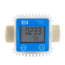 1 Pcs K24 Lcd Turbine Digital Fuel Flow Meter Widely Used For Chemicals Water 2024 - buy cheap