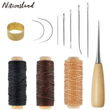 12pcs Hand Stitching Leather Craft Kit Starter Tools Set Hand Sewing Needles Waxed Thread Awl Sewing Supplies for Leather Repair 2024 - buy cheap
