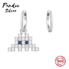 Pendientes de plata de ley con colgante para mujer, aretes asimétricos de plata esterlina 1:1, réplica Original, joyería de lujo, regalo 2024 - compra barato