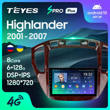 TEYES SPRO Plus-Radio Multimedia con GPS para coche, Radio con reproductor, navegador, No 2 din, DVD, para Toyota Highlander 1 XU20 2013-2018 2024 - compra barato