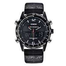 Mens Brand Chronograph Business Watch Fashion Nylon Band Hip hop Sports Military Wristwatches Montres de Marque de Luxe 2021 2024 - buy cheap