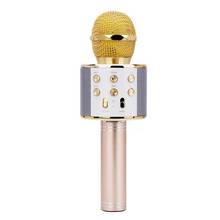 WS858-micrófono inalámbrico profesional con Bluetooth, altavoz de mano, reproductor de música, grabador de canciones, micrófono KTV 2024 - compra barato