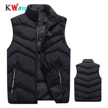 2022 Fashion Mens Jacket Sleeveless Vest Autumn Casual Coats Male Cotton-Padded Men's Vest Men Thicken Waistcoat M-4XL 2024 - buy cheap