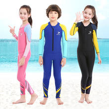 girls boys Diving Suit Neoprene Wetsuit children for Keep Warm One-piece Long Sleeves UV Protection Swimwear 2024 - buy cheap