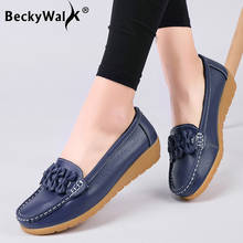 2021 Autumn Women Flats Shoes Soft Leather Slip On Ballet Flats Bow Female Flat Loafers Walking Shoes Woman Size 35-44 WSH3580 2024 - buy cheap