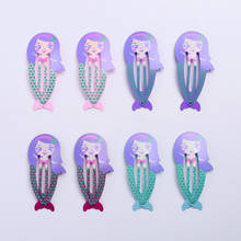 10Pcs Girls Hair Accessories Cute Metal Hairclip Mermaid Hair Clip Heart Barrette Kids Hair Clips Bows Alloy Kawaii Headdress 2024 - buy cheap