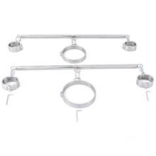 Stainless Steel Spreader Bar Collar Hand Cuffs Bondage Restraints BDSM Torture Metal Handcuffs Adult Games Sex Toys For Couples 2024 - buy cheap