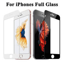Capa completa de vidro temperado para iPhone, filme protetor de tela à prova de explosão, vidro para iPhone XS Max, XR, X, 6, 6s, 7, 8 Plus, 5, 5S, 5C e SE 2024 - compre barato