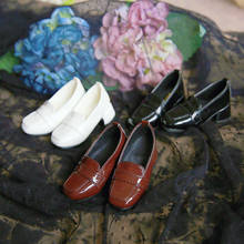 Sapatos de boneca bjd são adequados para 1/3 dos tamanhos de sapatos versáteis, simples e baixos, sapatos de couro pequenos, 3 cores em bonecas, acessórios para bonecas 2024 - compre barato
