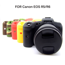 Silicon Case Protective Camera Body Cover for Canon EOS R5 R6 EOSR5 EOSR6 Mirrorless System Camera Soft Rubber Frame Skin Bag 2024 - buy cheap