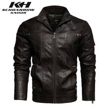 Mens Leather Jacket Men's Motorcycle Pu Leather Jacket Vintage Bomber Jacket Coat Casual Warm Leather Outerwear Male Clothes 5XL 2024 - buy cheap