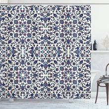 Cortina de ducha Orient con diseño Floral marroquí, conjunto de decoración de baño con ganchos de 70 "de largo, color crema, con diseño barroco victoriano Rococo 2024 - compra barato