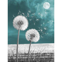 Moon dandelion plant diamond painting diy full square round rhinestone 5d diamond embroidery sale needlework Home wall decor 2024 - buy cheap