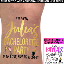 10pcs Custom your text Bachelorette Party Tattoos,Personalized bachelorette tattoos,bridesmaid gift,bride tribe,gold temporary 2024 - buy cheap