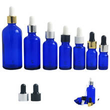 Botella cuentagotas de vidrio azul cobalto, cuentagotas de vidrio, pipeta, 100ml, 50ml, 30ml, 20ml, 15ml, 10ml, 5ml, 200 Uds. 2024 - compra barato