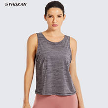 SYROKAN Women's Lightweight Workout Tank Heather Quick Dry Sleeveless Athletic Shirt Casual Top 2024 - buy cheap