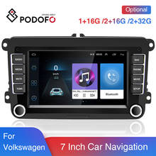 Podofo 7" Android Car Multimedia player WIFI GPS Navigation 1+16/2+16/2+32 For Skoda VW Passat B6 Polo Golf 4 5 Touran Seat FM 2024 - buy cheap