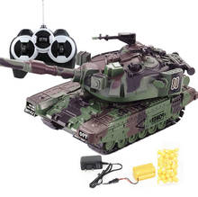 1:32 Military War RC Battle Tank Heavy Large Interactive Remote Control Toy Car with Shoot Bullets Model Electronic Boy Toys 2024 - купить недорого