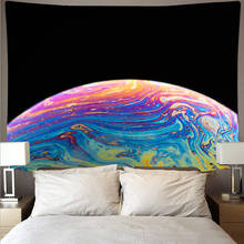 Lua tapeçaria psychedelic pano de parede grande cobertor de parede fases da lua suspensão da parede tapete varinha decoratie 2024 - compre barato